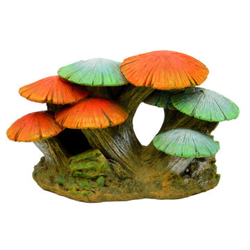 Blue Ribbon Pet Products Glowing Mushroom Garden Ornament Long, Orange & Green, 1ea/SM