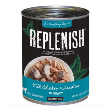 Replenish Grain Free Canned Dog Food Chicken/Sardine 13.2oz. (Case of 12)