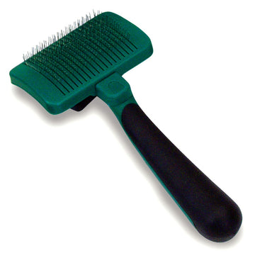 Safari Cat Self-Cleaning Slicker Brush Green One Size