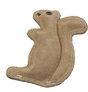 Dura-Fused Leather & Jute Dog Toy Squirrel Tan 1ea/SM