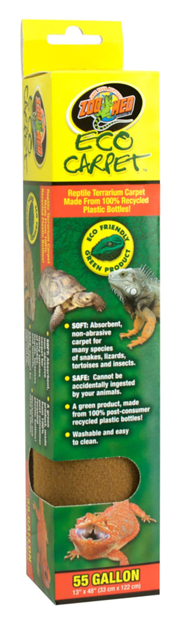 Zoo Med Eco Carpet Reptile Terrarium Carpet Green 1ea/55 gal, 13in X 48in