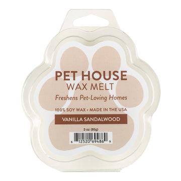 Pet House Candle Wax Melt Vanilla Sandlewood Case of 12