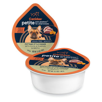 Pure Petite Small Breed Minced Grain Free Dog Food Duck/Pumpkin 3.5oz. (Case of 12)