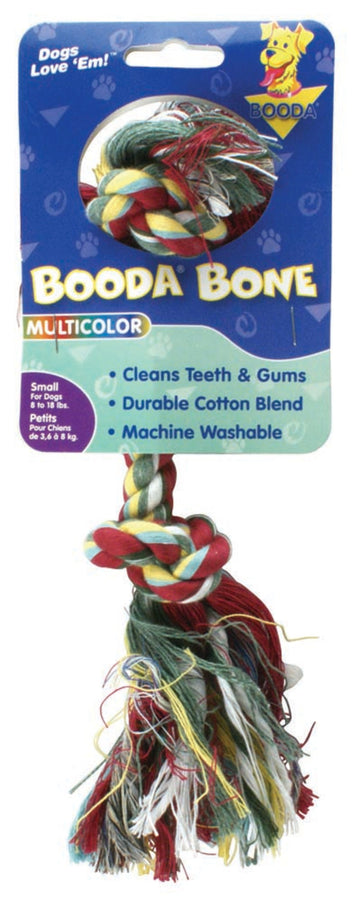 Booda 2-Knot Rope Bone Dog Toy Multi-Color 1ea/SM