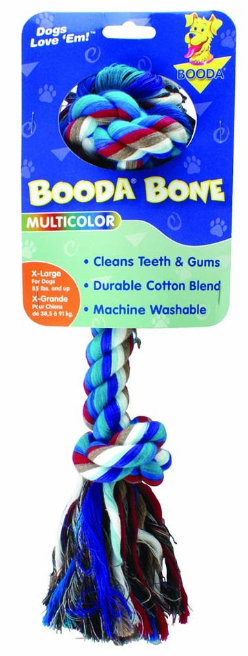 Booda 2-Knot Rope Bone Dog Toy Multi-Color 1ea/XL