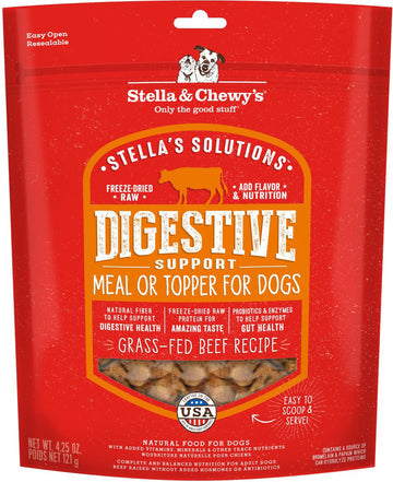 Stella And Chewys Dog Solutions Digestive Support Beef 4.25oz.