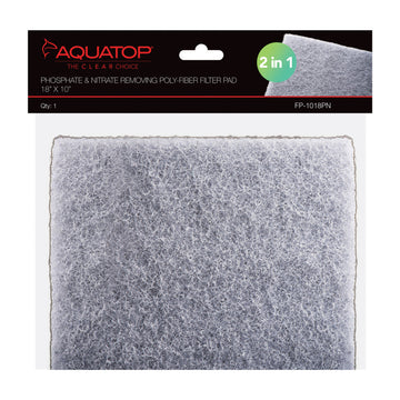 Aquatop Phosphate & Nitrate Removing Poly-fiber Filter Pad 1ea/18X10, 1Pc