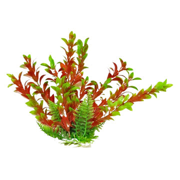 Aquatop Hygro Aquarium Plant with Weighted Base Green, Red 1ea/12 in