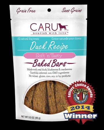 Caru Dog Natural Duck Recipe Bars 4oz.