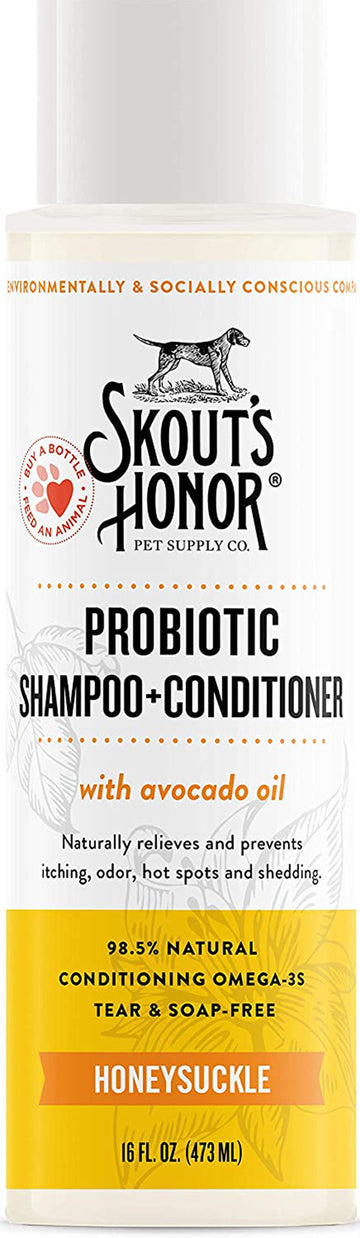 Skouts Honor Dog Shampoo Conditioner Honeysuckle 16oz.