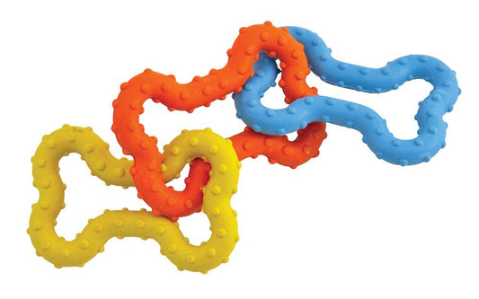 Petstages Bone Tug Toy Multi-Color 1ea/Mini